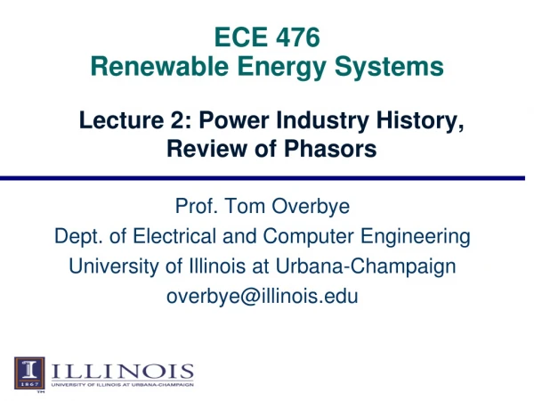 ECE 476 Renewable Energy Systems