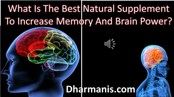 What Is The Best Natural Supplement To Increase Memory And Brain Power?