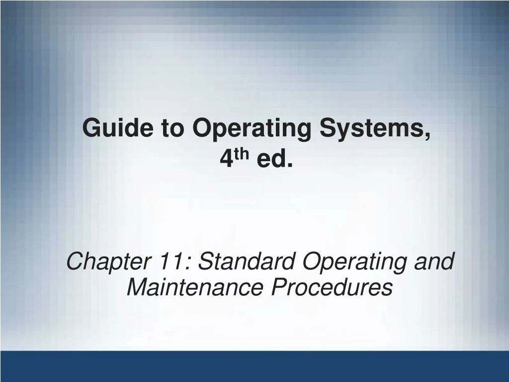 guide to operating systems 4 th ed