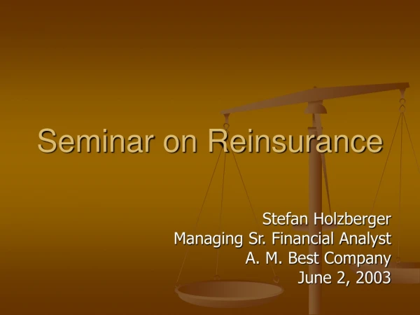 Seminar on Reinsurance
