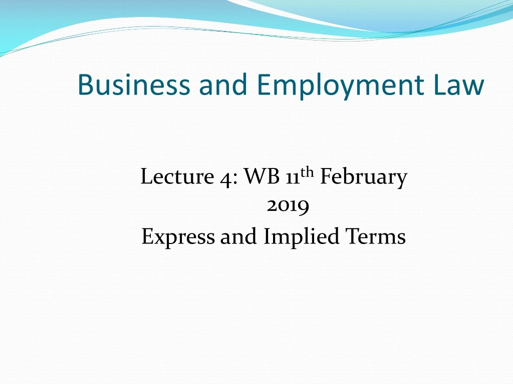 business and employment law