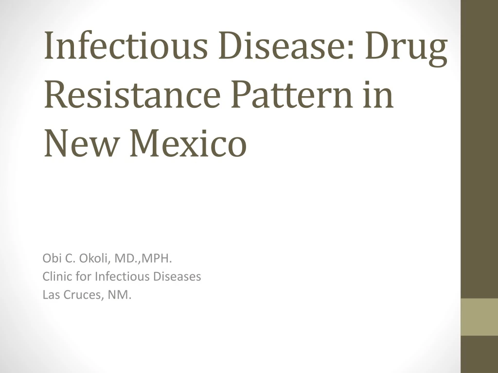 infectious disease drug resistance pattern in new mexico