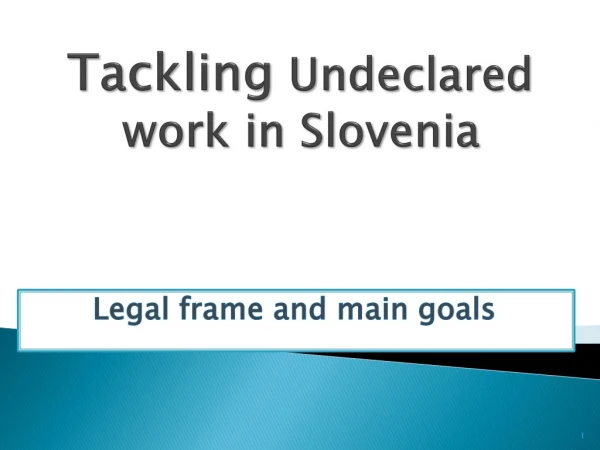 Tackling Undeclared work in Slovenia