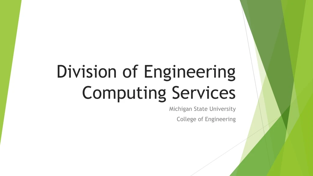 division of engineering computing services
