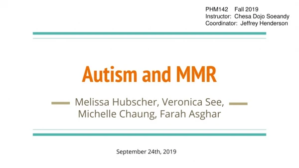 Autism and MMR
