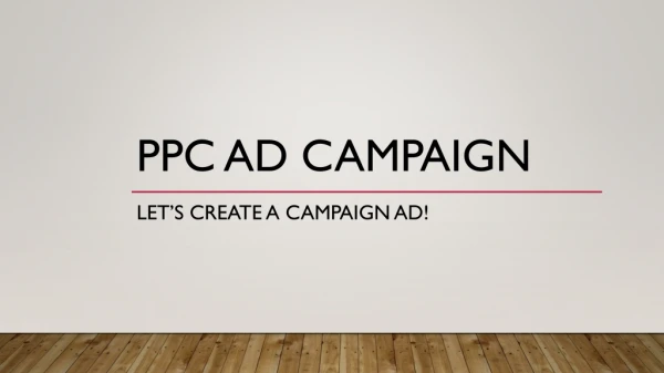Ppc ad campaign