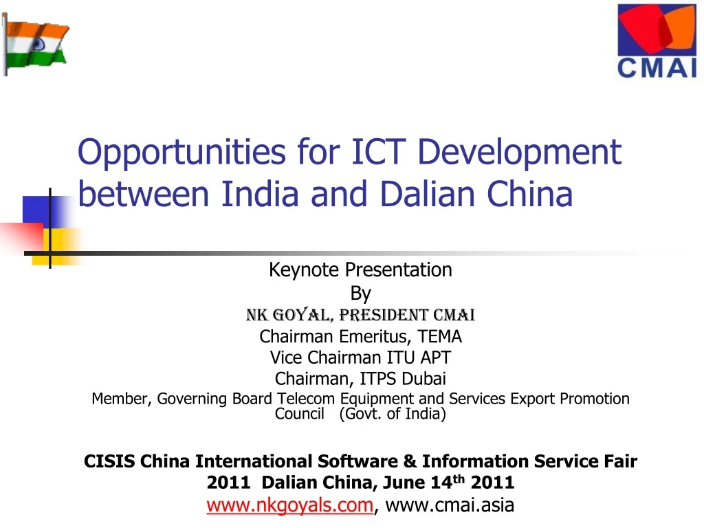 opportunities for ict development between india and dalian china