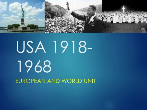 USA 1918-1968