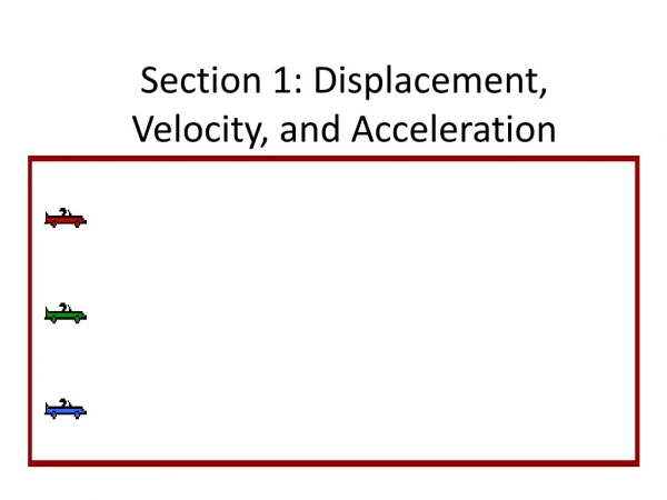 Section 1: Displacement, Velocity, and Acceleration