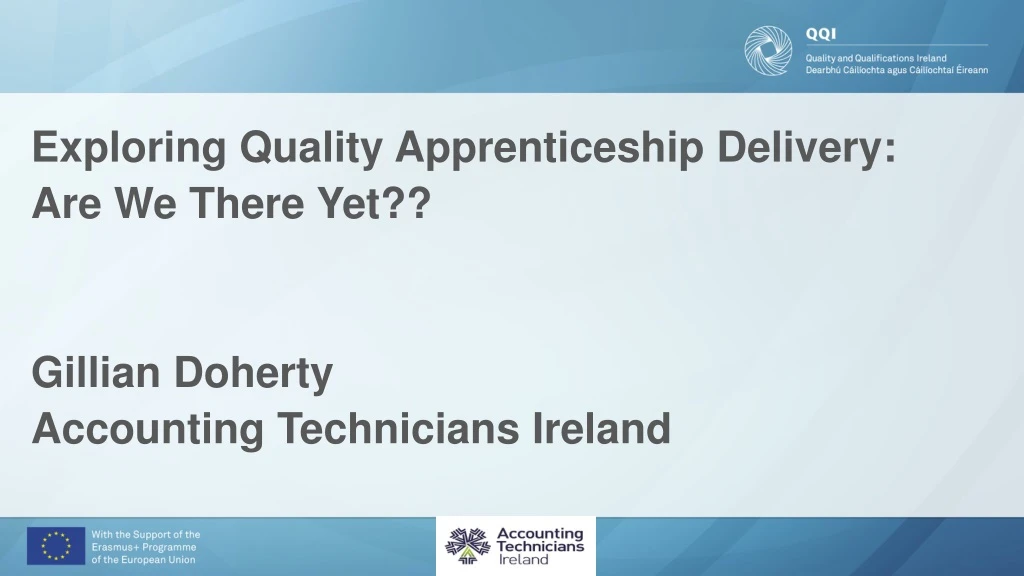 exploring quality apprenticeship delivery