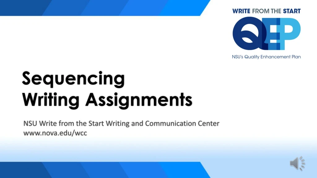 sequencing writing assignments