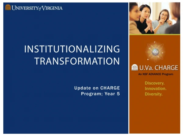 Institutionalizing transformation