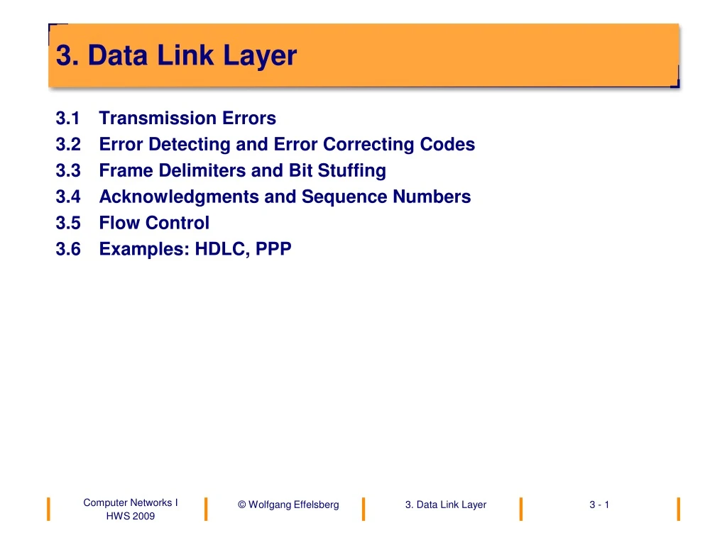3 data link layer