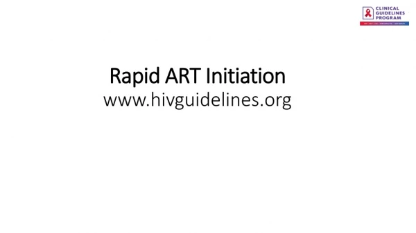 Rapid ART Initiation hivguidelines