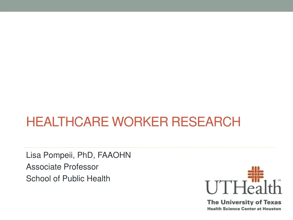 healthcare worker research