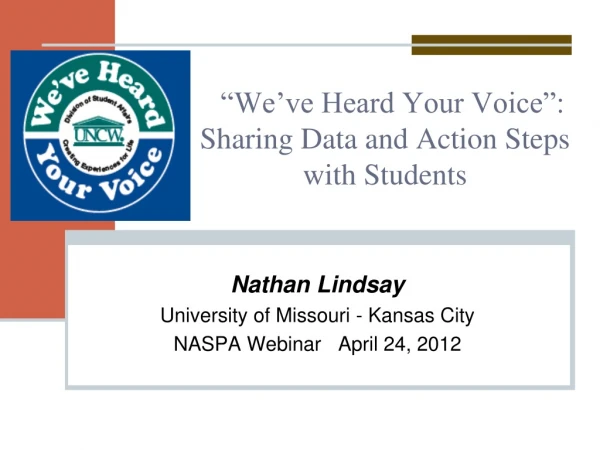 “We’ve Heard Your Voice”: Sharing Data and Action Steps with Students