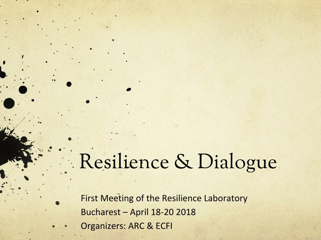 resilience dialogue