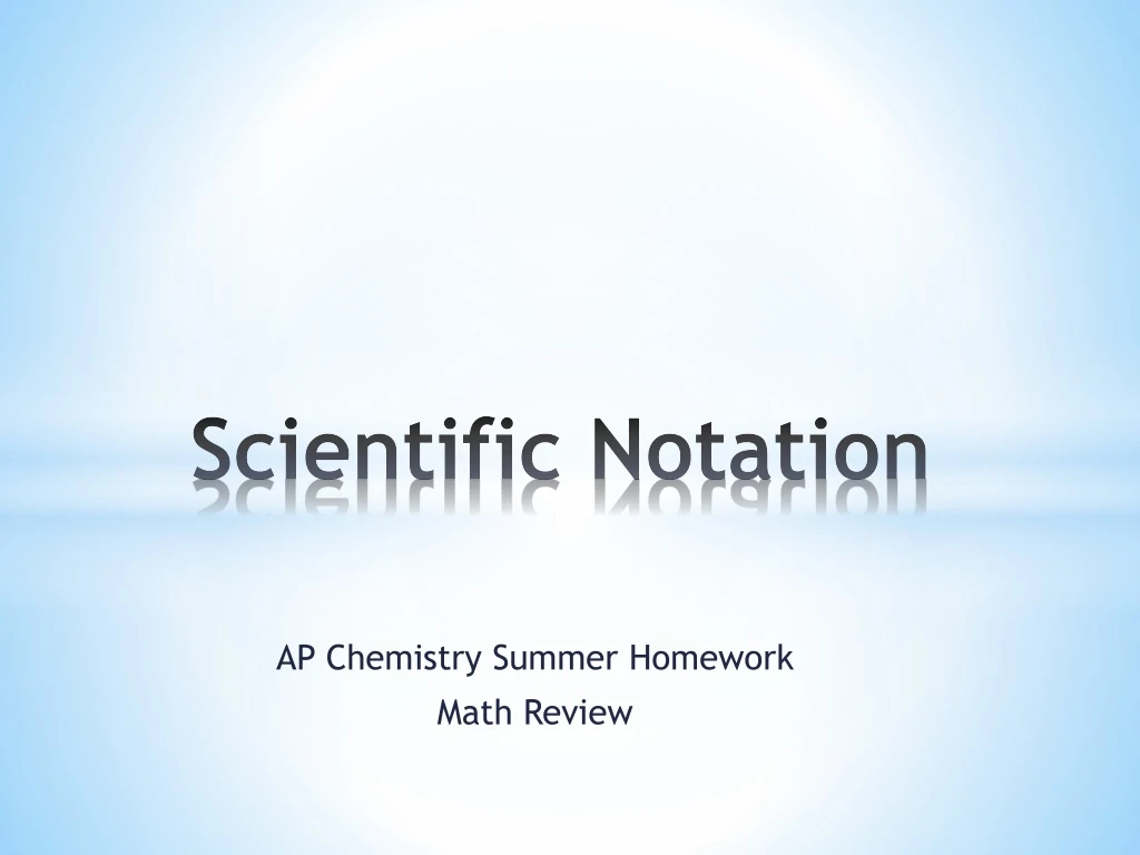 scientific notation