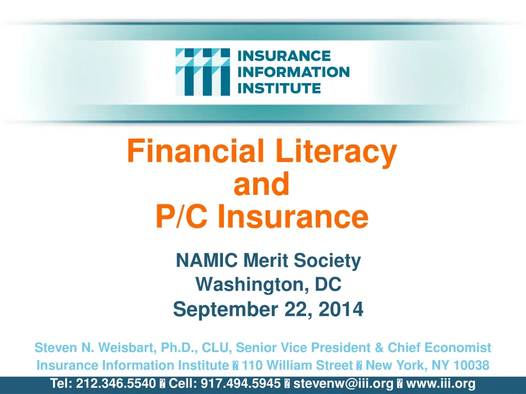 financial l iteracy and p c insurance