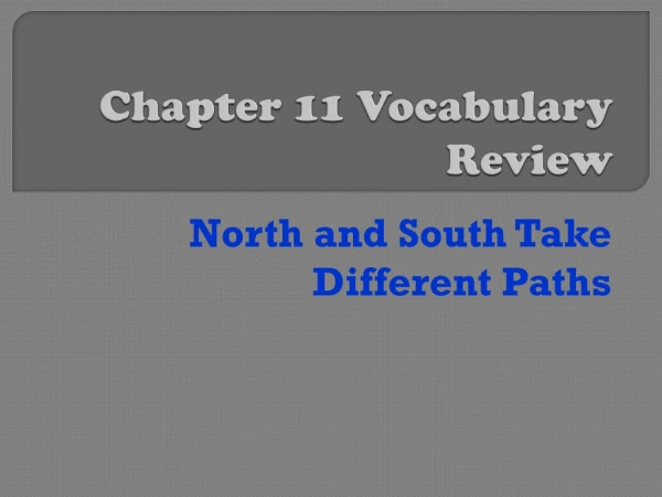 Chapter 11 Vocabulary Review