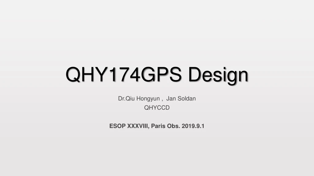 qhy174gps design