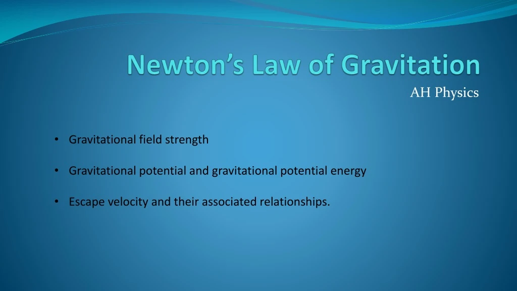 newton s law of gravitation