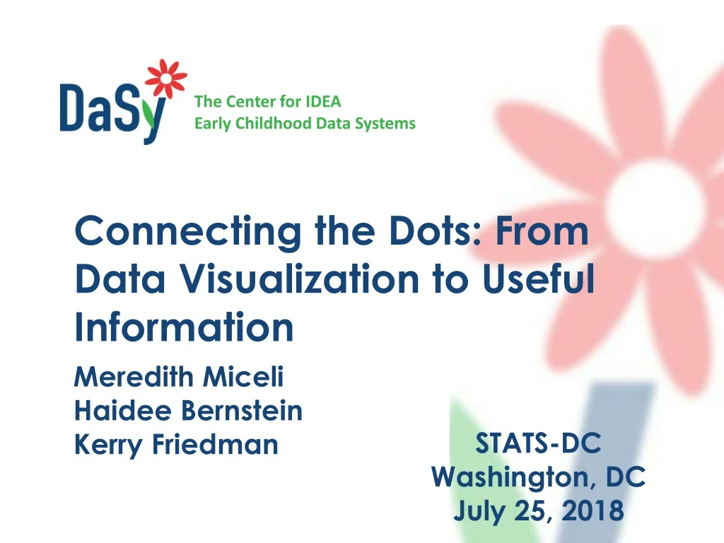 connecting the dots from data visualization to useful information