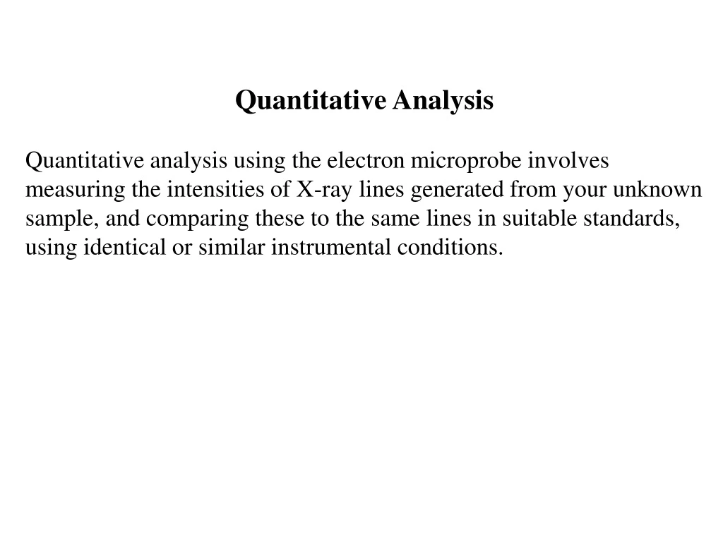 quantitative analysis quantitative analysis using
