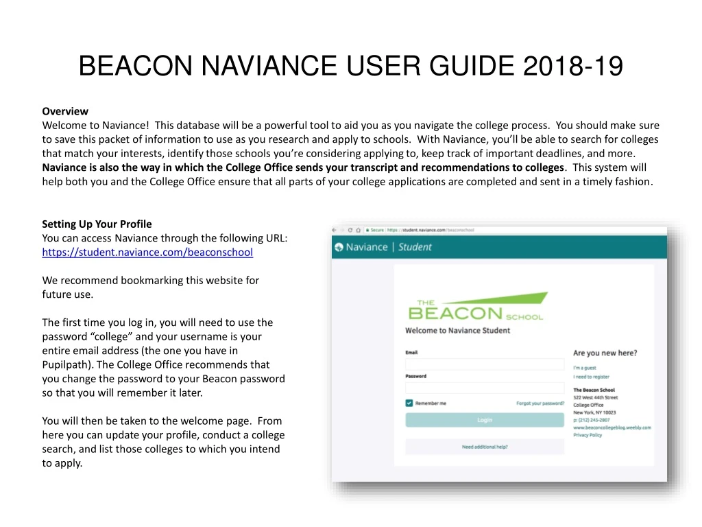 beacon naviance user guide 2018 19