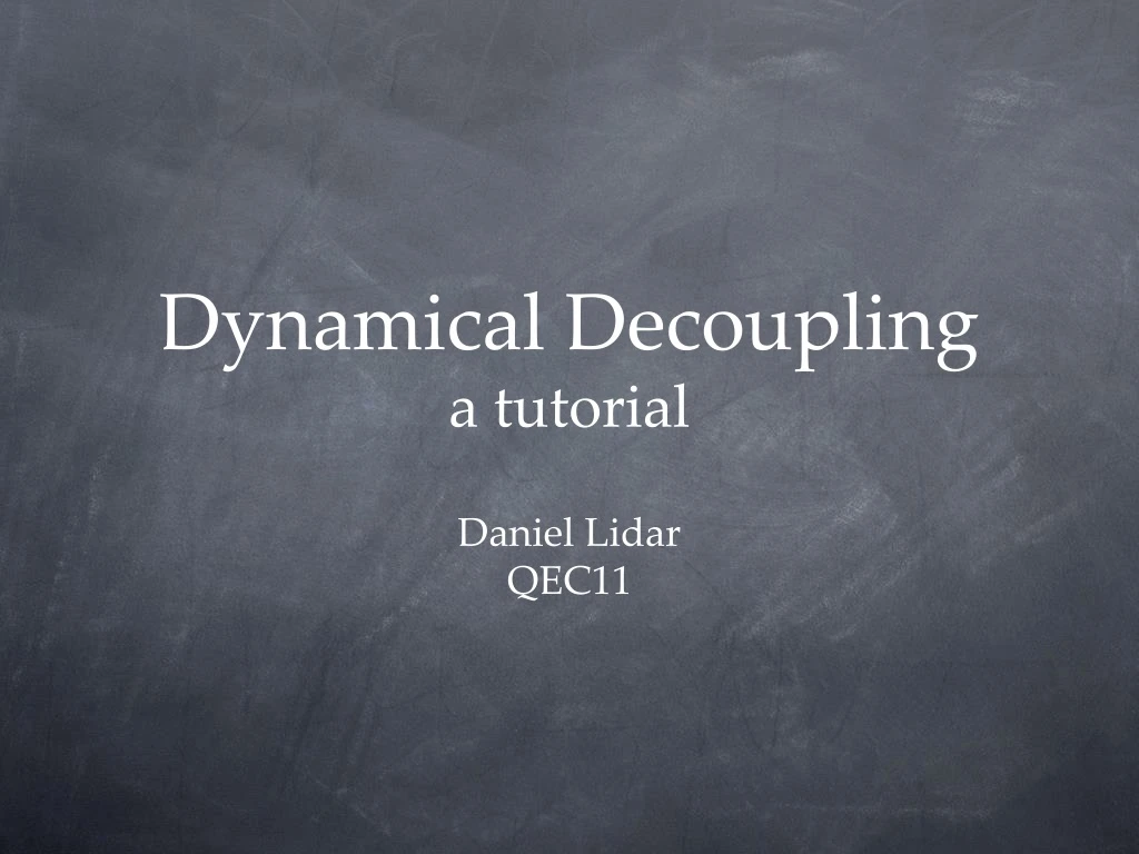 dynamical decoupling a tutorial