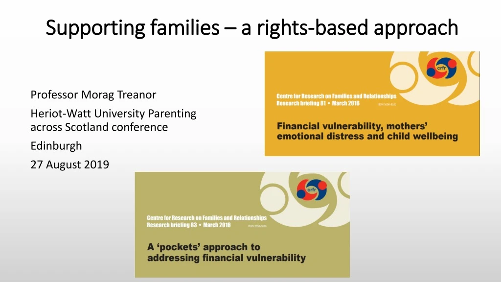 supporting families a rights based approach
