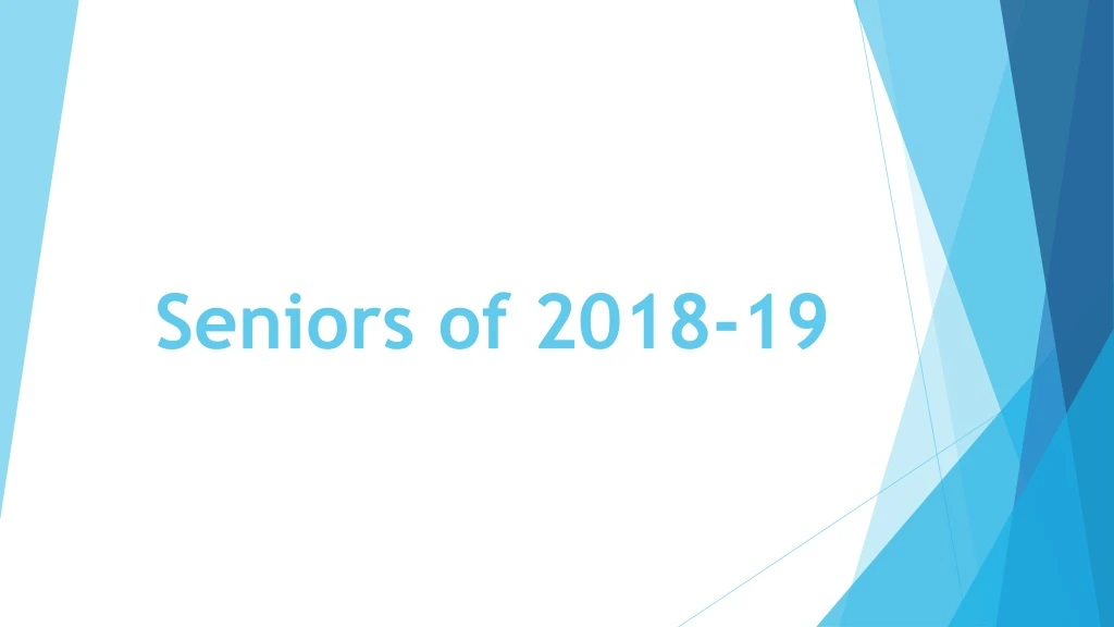seniors of 2018 19