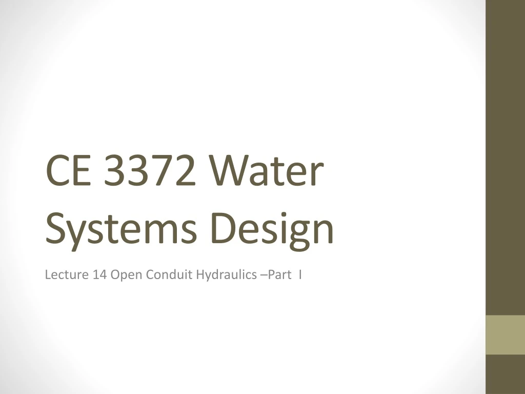 ce 3372 water systems design