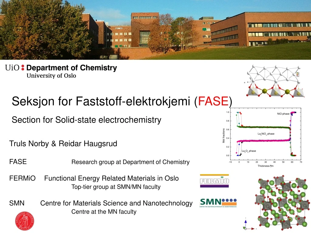 seksjon for faststoff elektrokjemi fase section