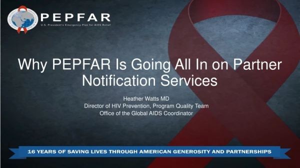 Why PEPFAR Is Going All In on Partner Notification Services