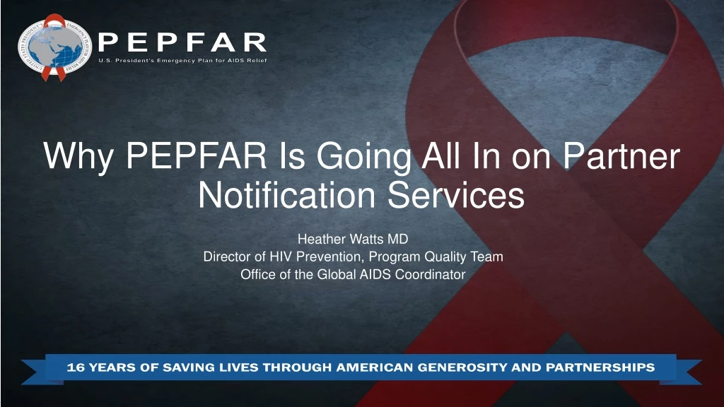 why pepfar is going all in on partner notification services