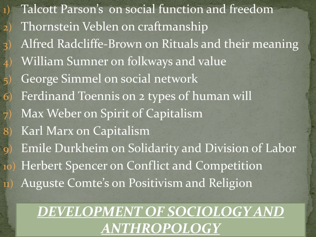 talcott parson s on social function and freedom