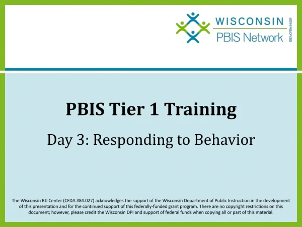 PBIS Tier 1 Training