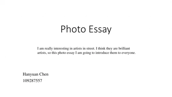 Photo Essay