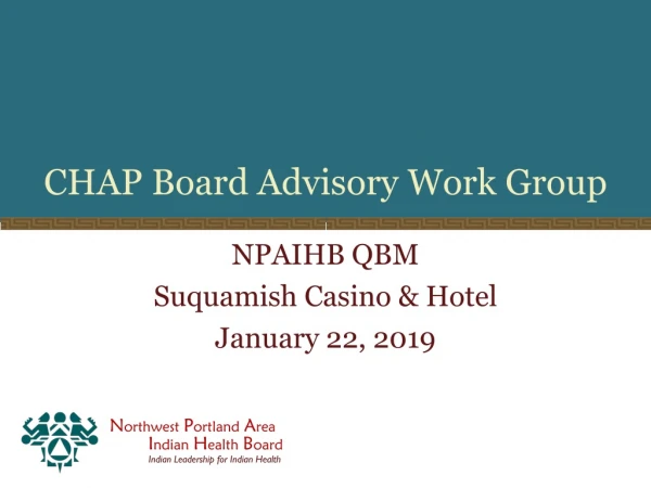 CHAP Board Advisory Work Group