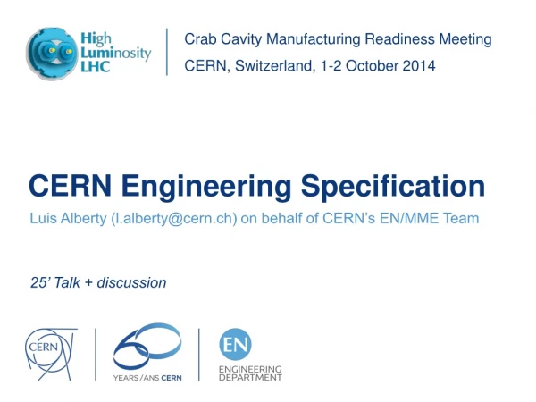 CERN Engineering Specification