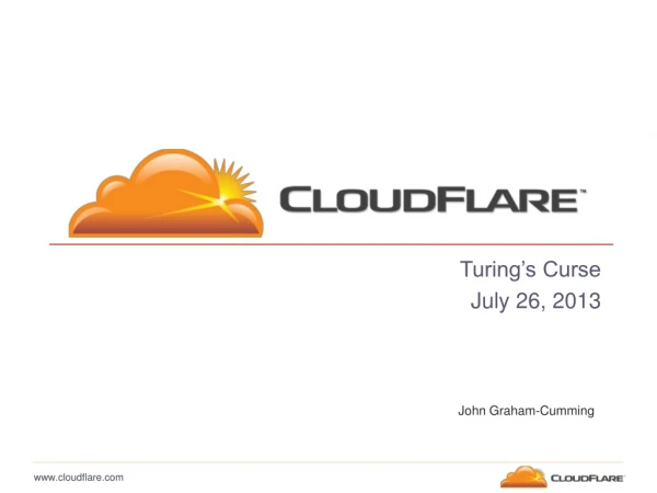 Turing’s Curse July 26, 2013