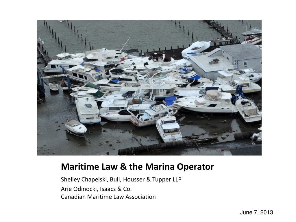 maritime law the marina operator