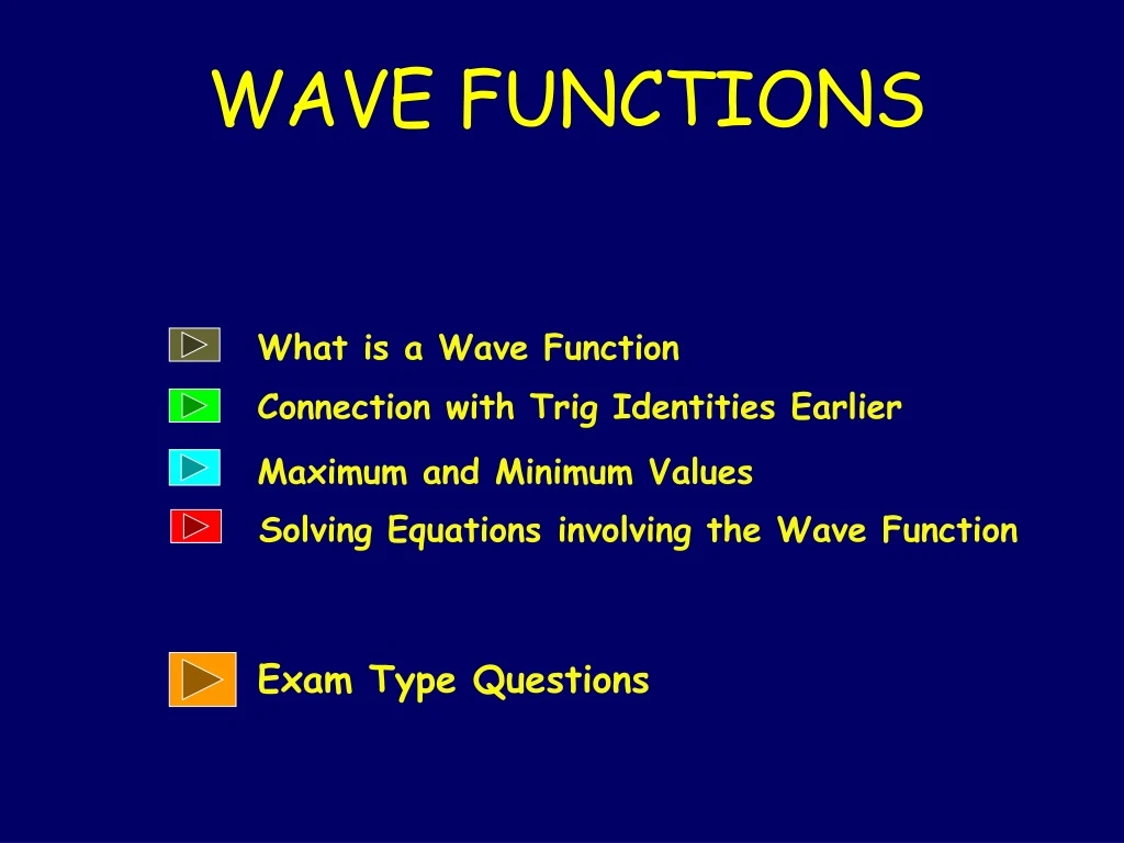 wave functions