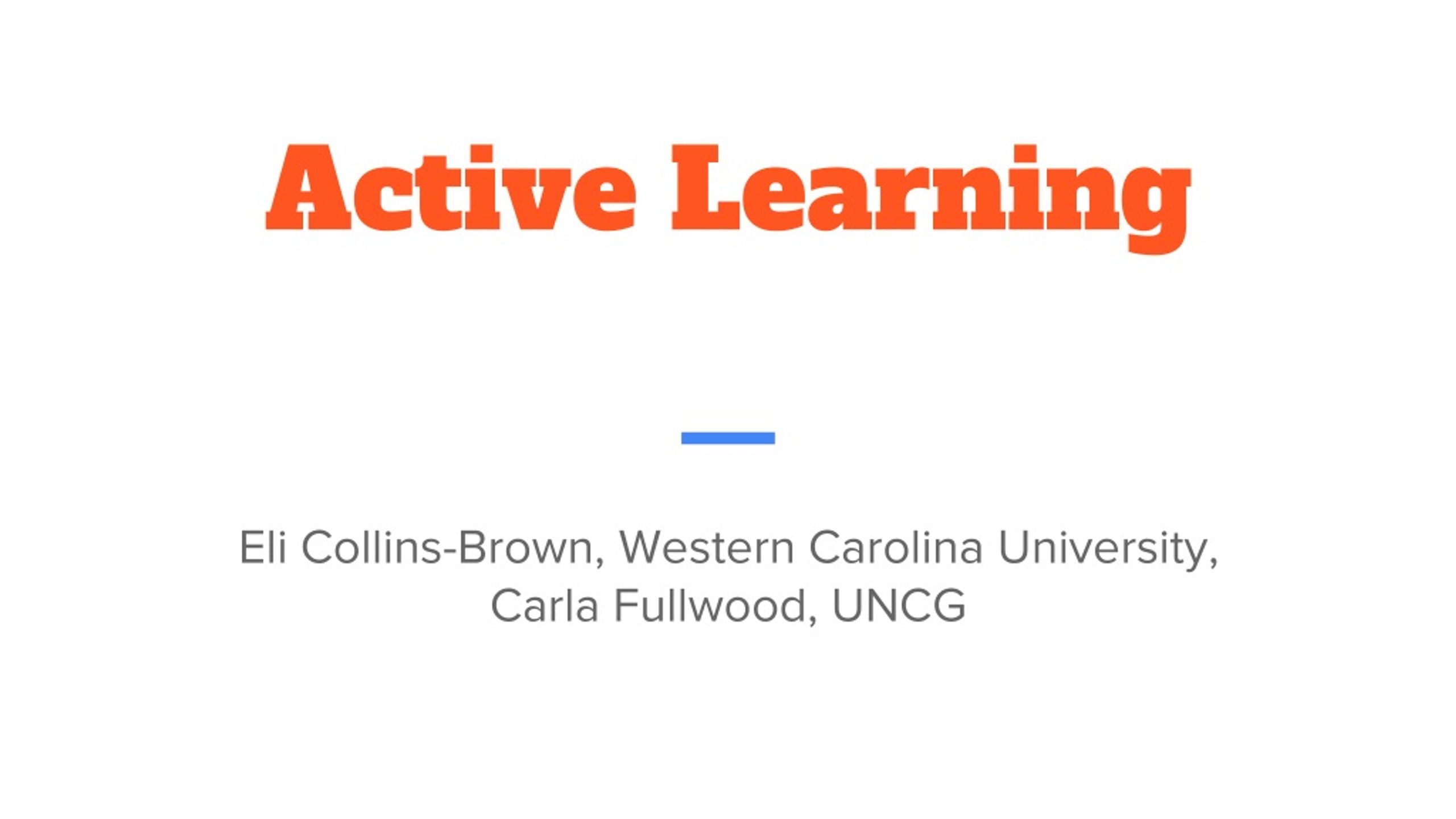 Enhancing Learning Through Active Techniques - slide 1