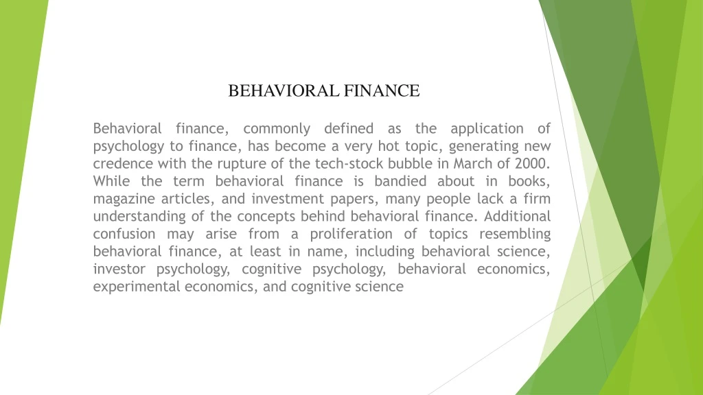 behavioral finance