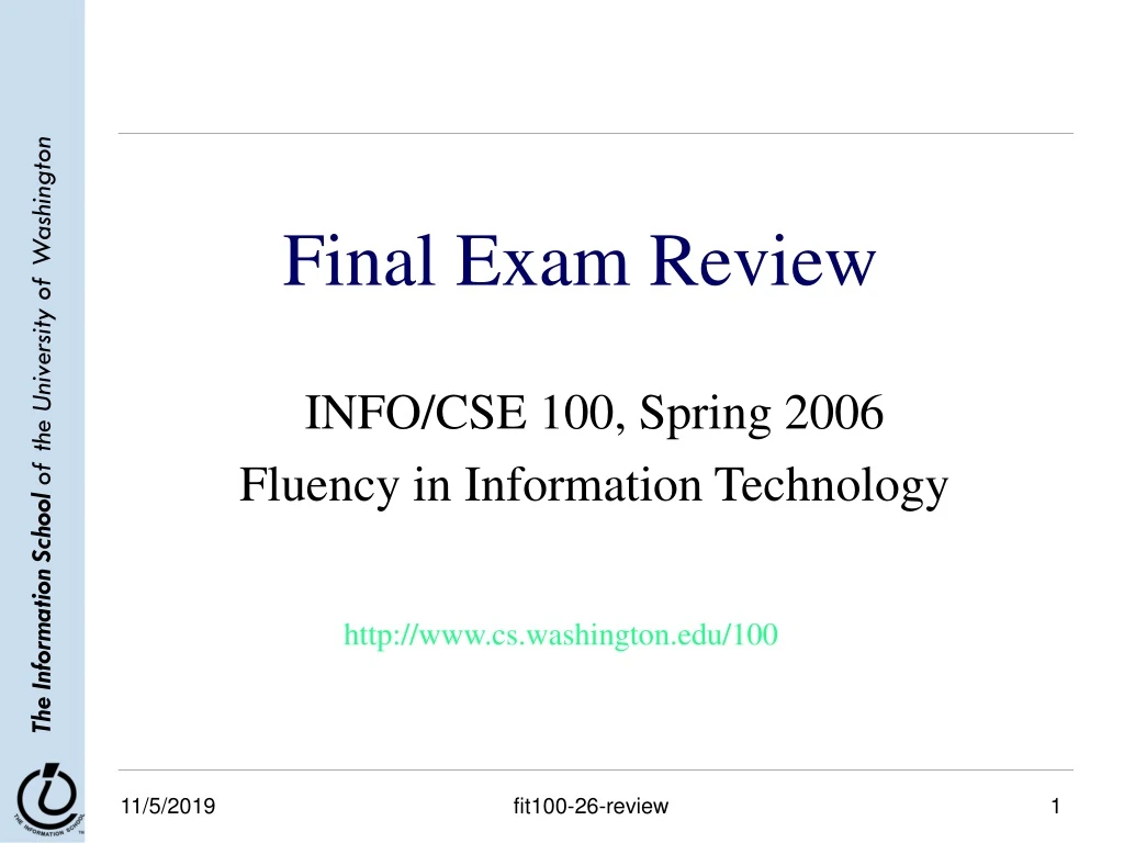 final exam review