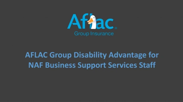 AFLAC Group Disability Advantage for NAF Business Support Services Staff