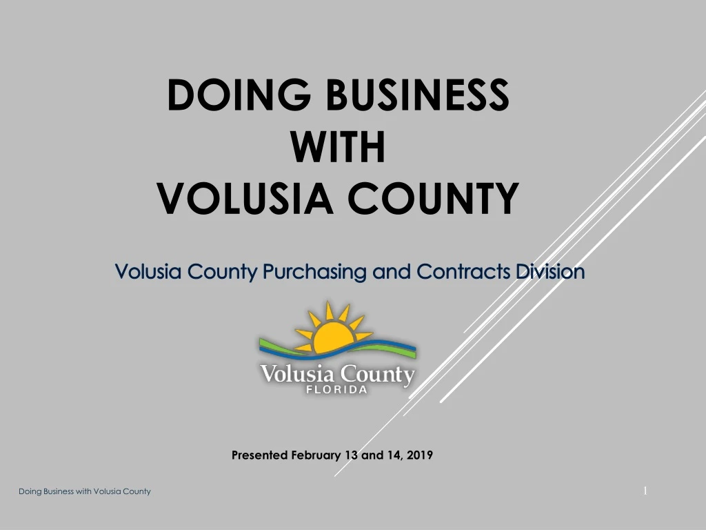doing business with volusia county