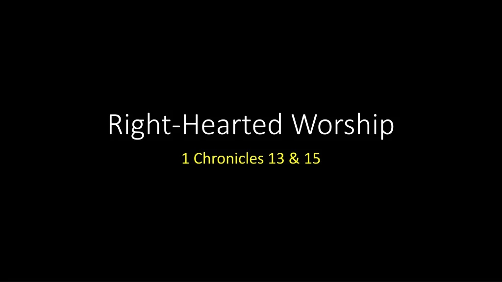 right hearted worship